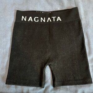 Nagnata luxury merino wool knit shorts black M-L